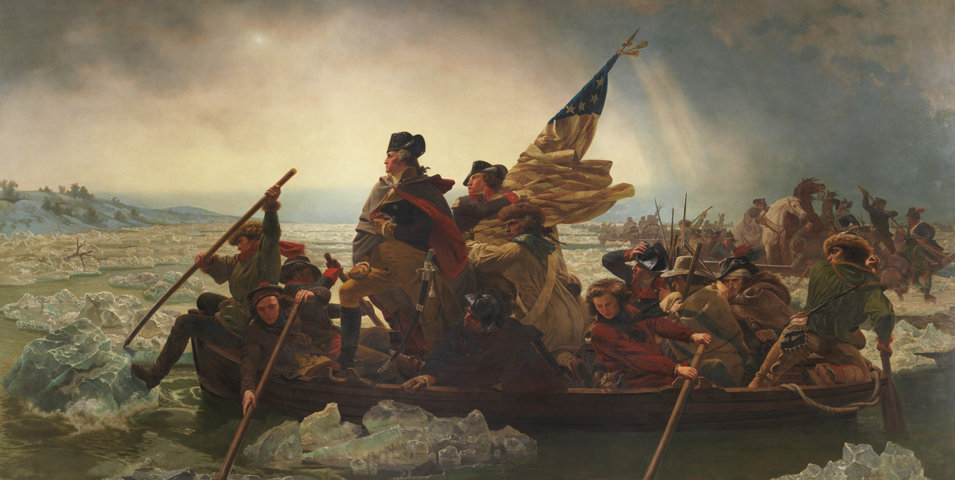 Painting of Geoge Washington Crossing the Delaware River